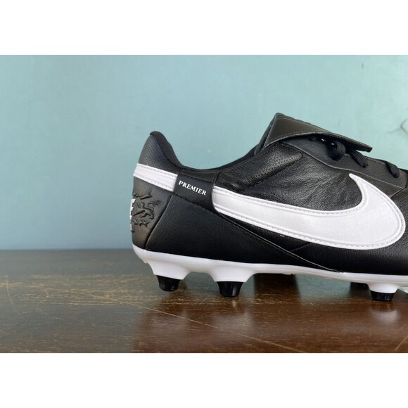 Nike Premier III FG Black Leather Soccer Cleats Men's Size 7.5 (9W) AT5889-010 - Picture 4 of 12